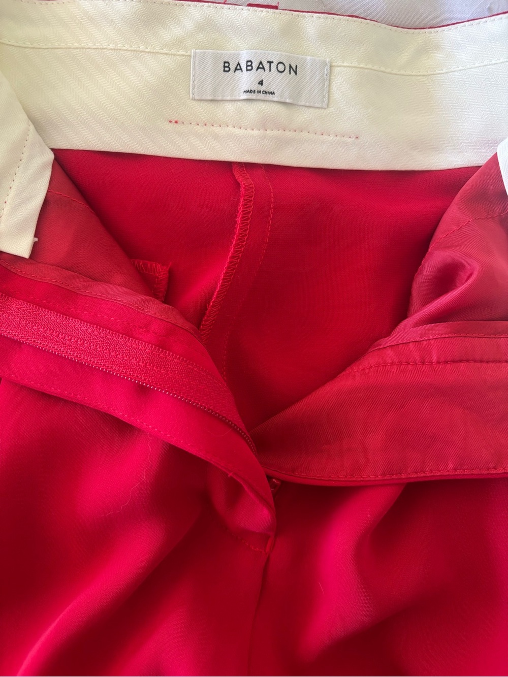 Babaton Red Wide Leg Trousers - Picture 5 of 5